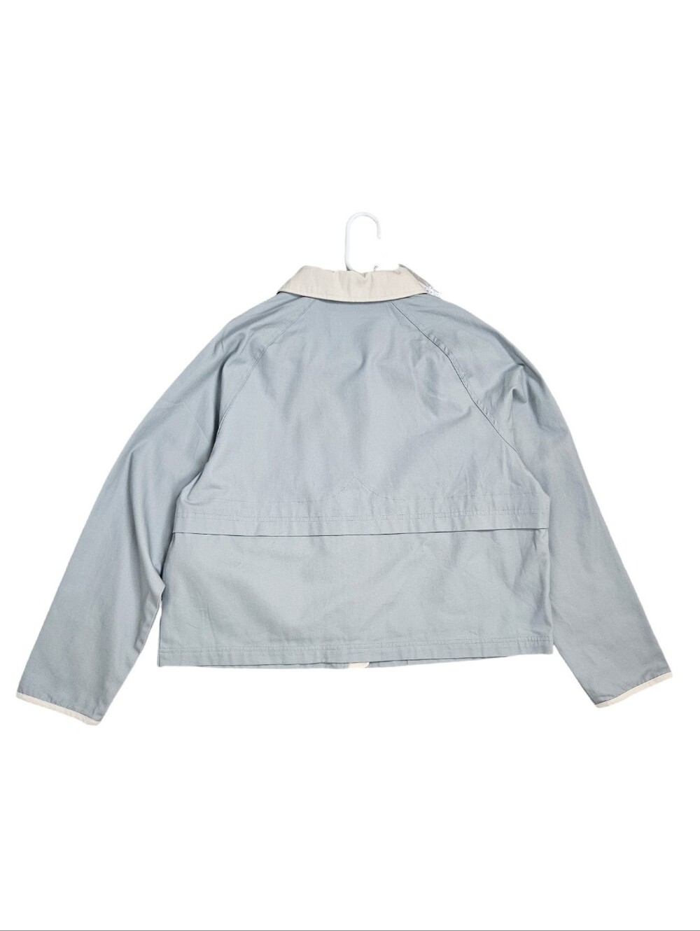 Hunter Collared Canvas Jacket Lt Blue Women's L Boxy Utility Olive Gray - Picture 2 of 9